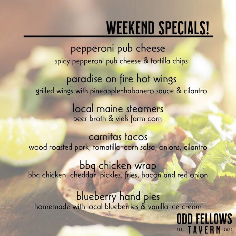 Odd Fellows Tavern - South Berwick, ME menu_pic