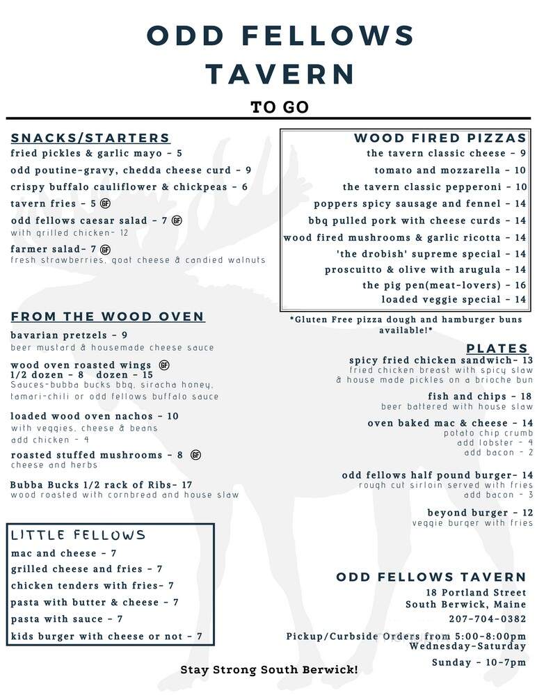 Odd Fellows Tavern - South Berwick, ME menu_pic