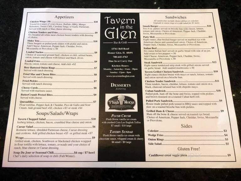 Tavern in the Glen Bar & Grill - Homer Glen, IL