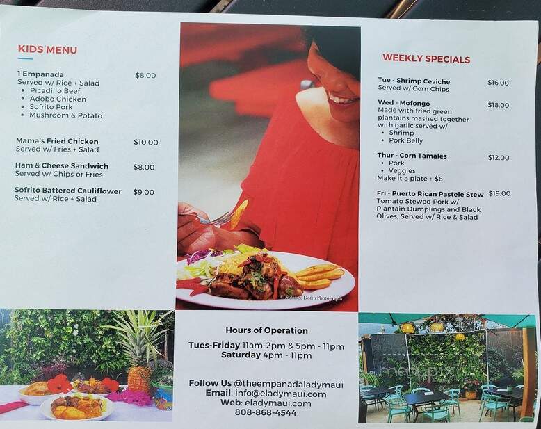 The Empanada Lady - Wailuku, HI menu_pic