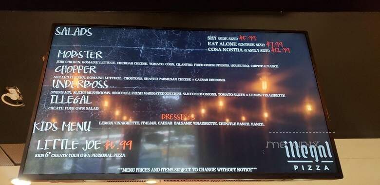 Illegal Pizza - Lauderhill, FL menu_pic