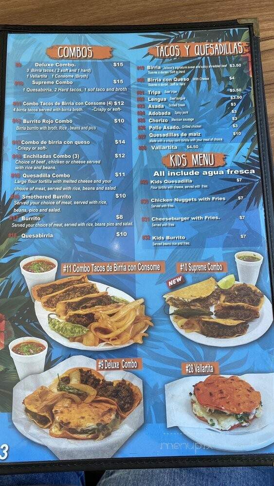 Puerto Vallarta Mexican Grill - Salt Lake City, UT menu_pic