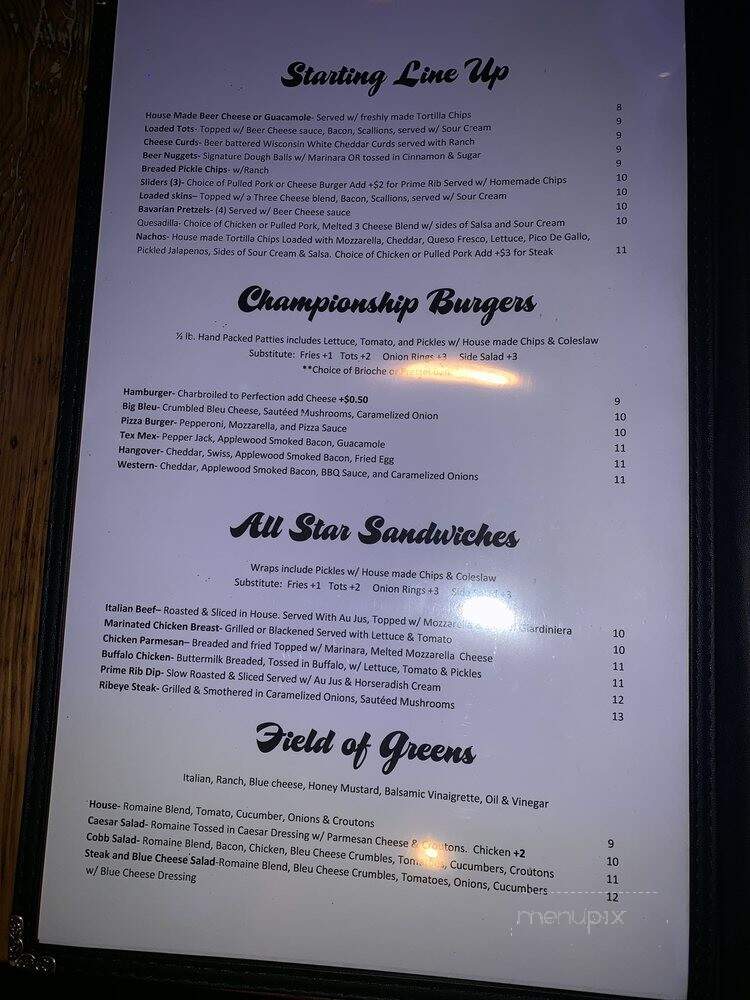 Throwback Sports Bar - St. Charles, IL menu_pic
