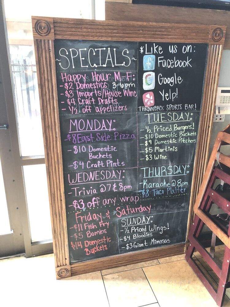 Throwback Sports Bar - St. Charles, IL menu_pic