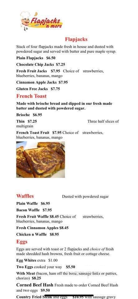 Flapjacks 'n more - Overland Park, KS menu_pic