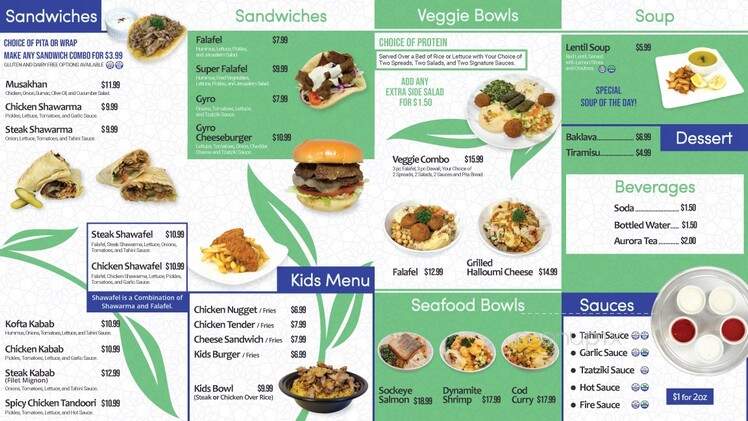 Aurora Restaurant - Fairbanks, AK menu_pic