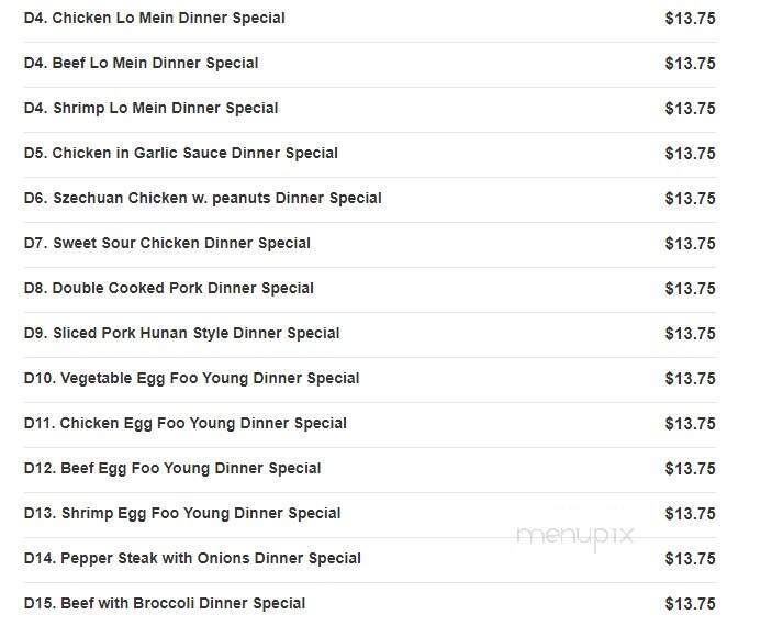 Lin Garden - Wilmington, MA menu_pic