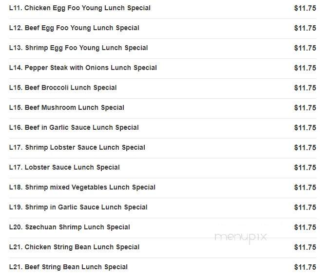 Lin Garden - Wilmington, MA menu_pic