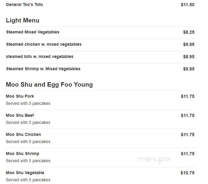 Lin Garden - Wilmington, MA menu_pic