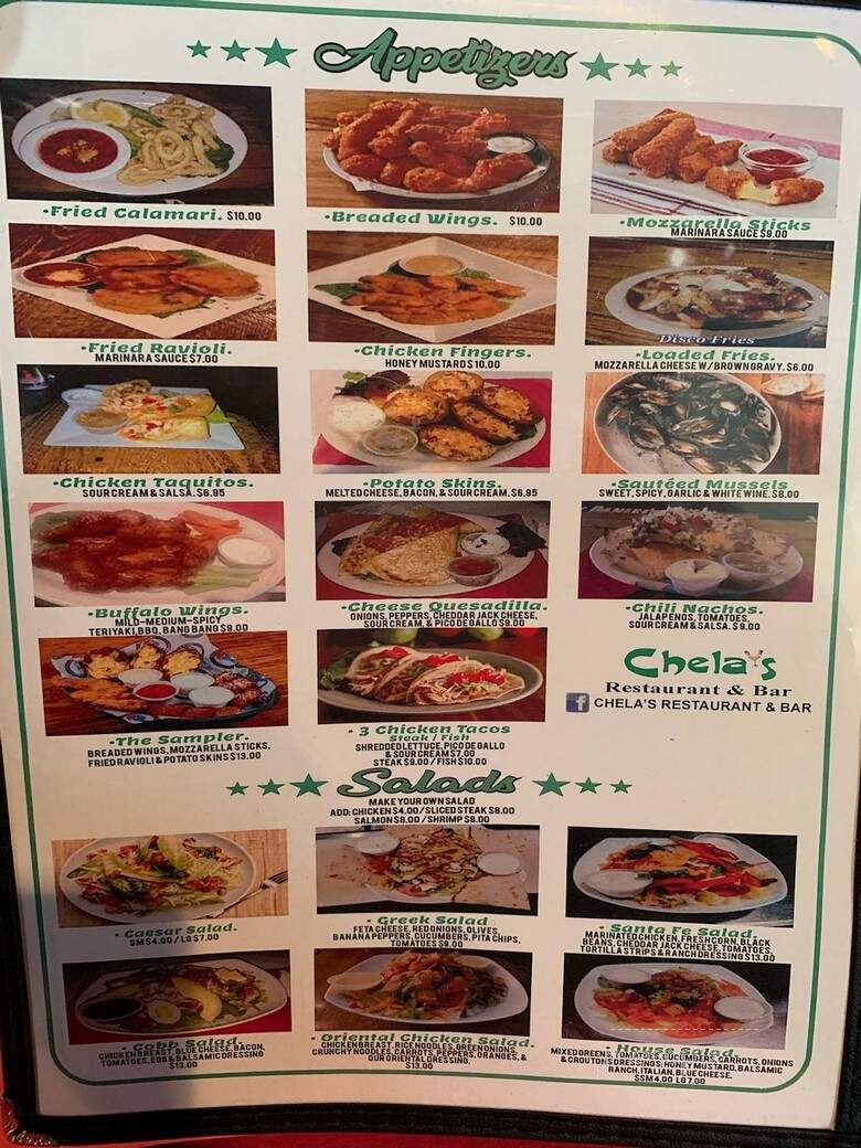 Chela's Restaurant & Bar - Little Falls, NJ menu_pic