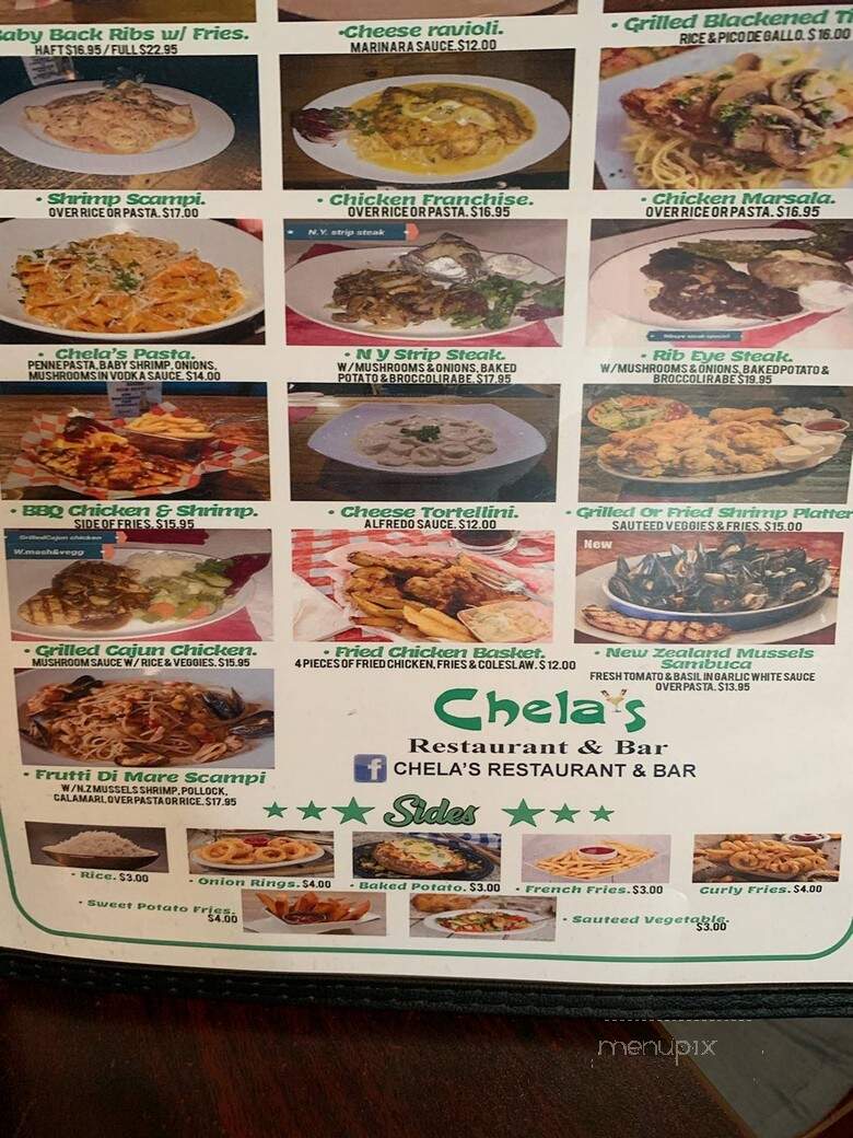 Chela's Restaurant & Bar - Little Falls, NJ menu_pic