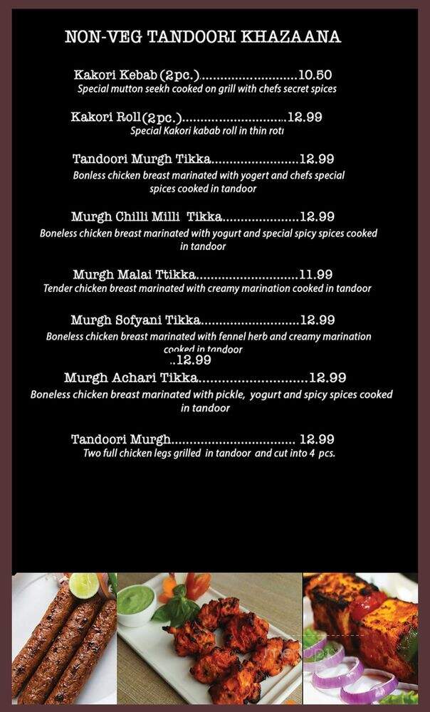 The Kakori Indian Mughlai Cuisine - Mississauga, ON menu_pic