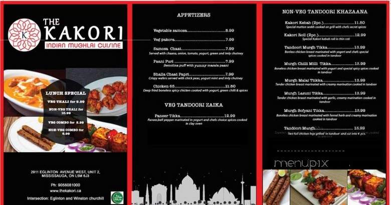 The Kakori Indian Mughlai Cuisine - Mississauga, ON menu_pic