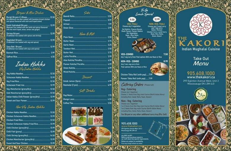 The Kakori Indian Mughlai Cuisine - Mississauga, ON menu_pic
