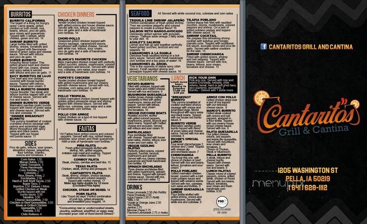 Cantaritos Grill and Cantina - Pella, IA