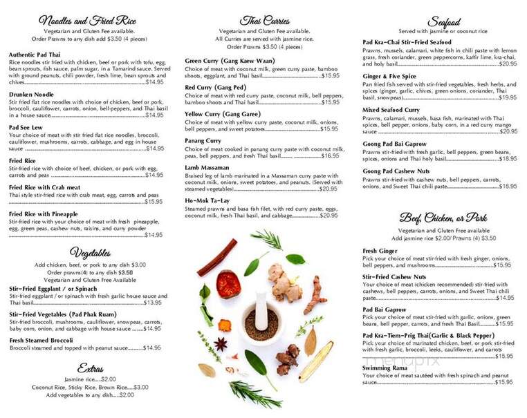 Bee Thai - Mission, BC menu_pic