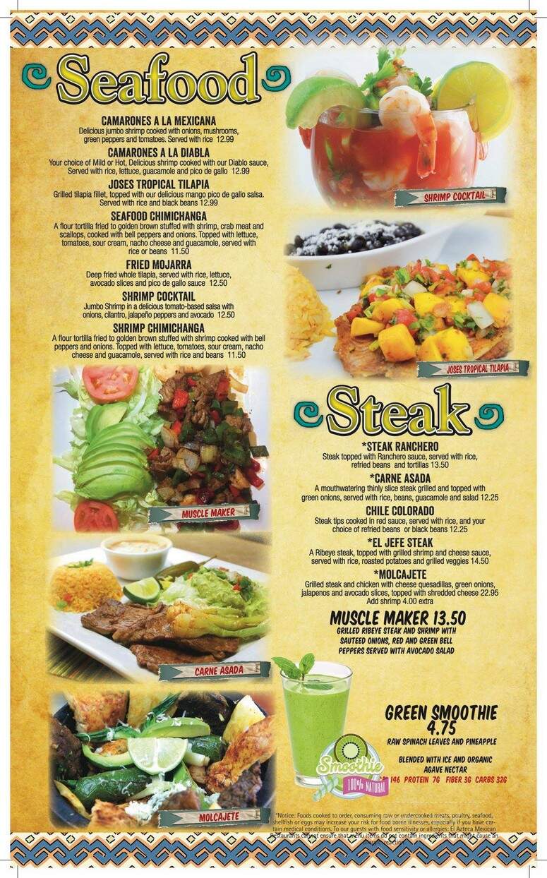 El Azteca Mexican Restaurant - Haysville, KS menu_pic