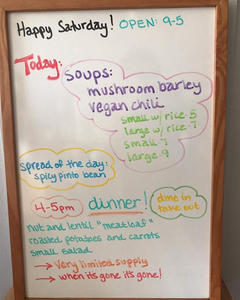 Cabbage Vegetarian Cafe - Skippack, PA menu_pic