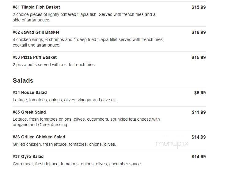 Jawad Grill - Blaine, MN menu_pic