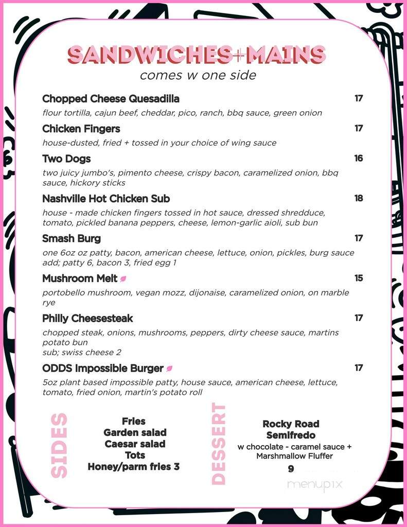 Odds Bar - Hamilton, ON menu_pic