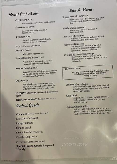 The Branch Coffeehouse - Tuscola, TX menu_pic