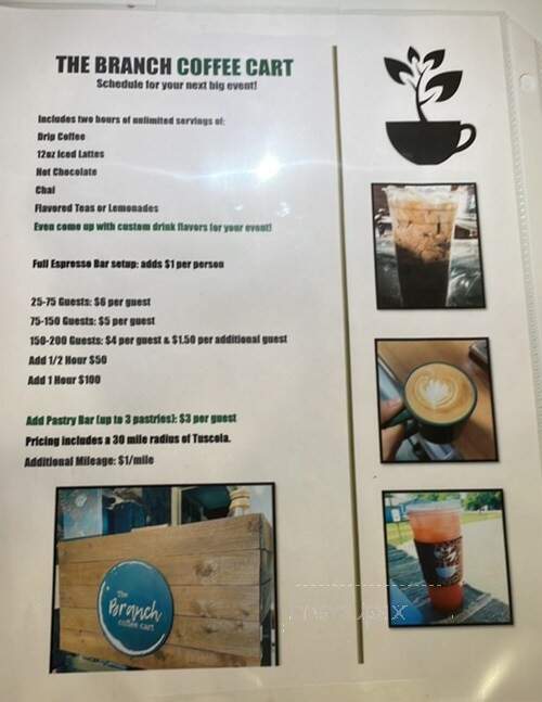 The Branch Coffeehouse - Tuscola, TX menu_pic