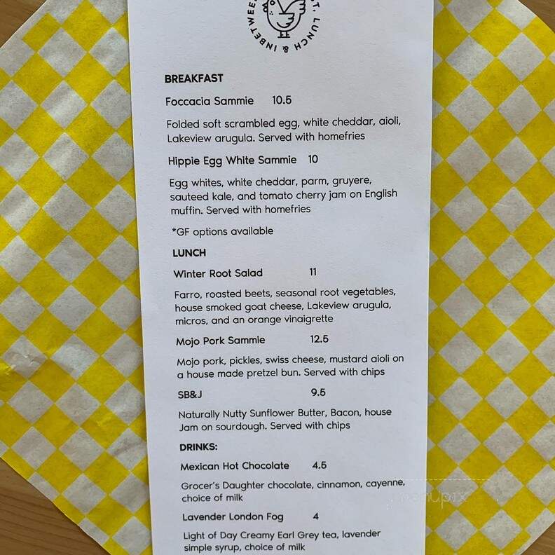 Benedict - Traverse City, MI menu_pic