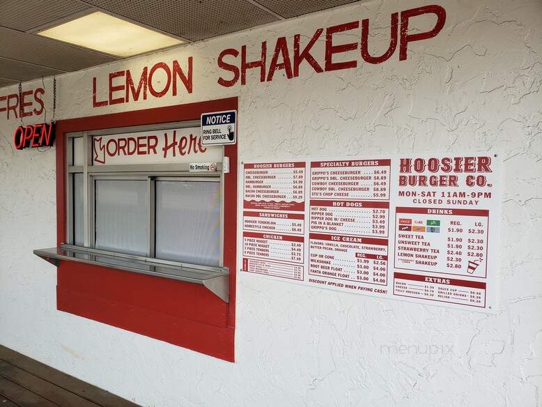 Hoosier Burger - Evansville, IN menu_pic