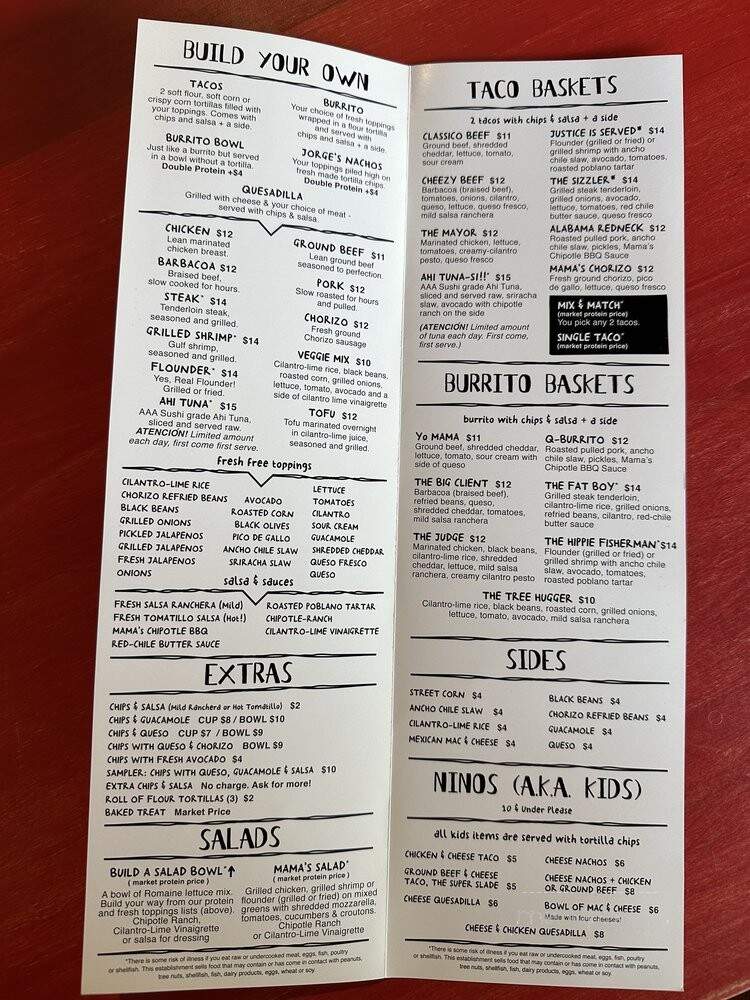 Taco Mama - Hoover, AL menu_pic