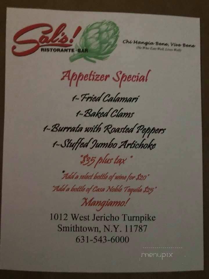 Sal's of Smithtown - Smithtown, NY menu_pic