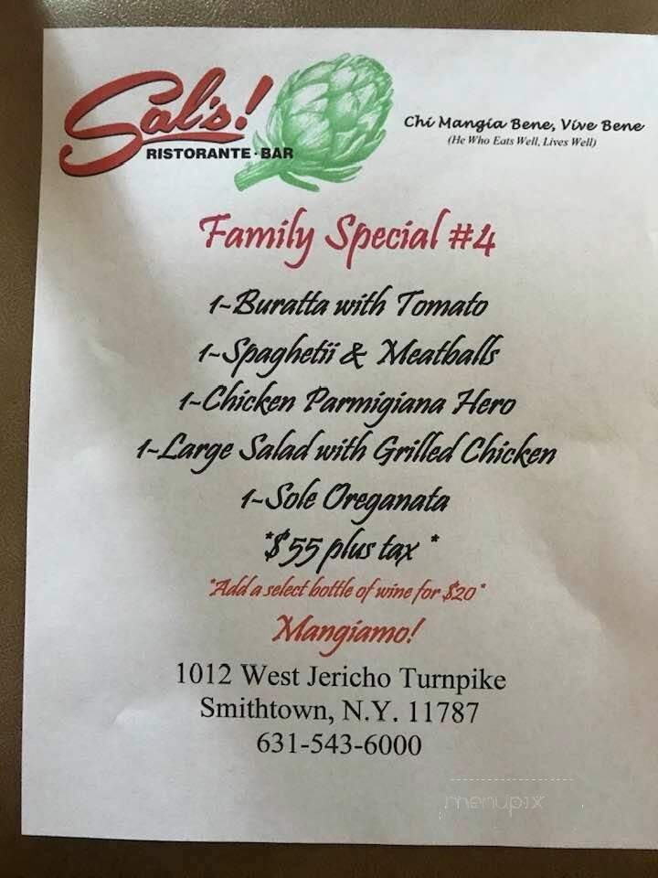 Sal's of Smithtown - Smithtown, NY menu_pic