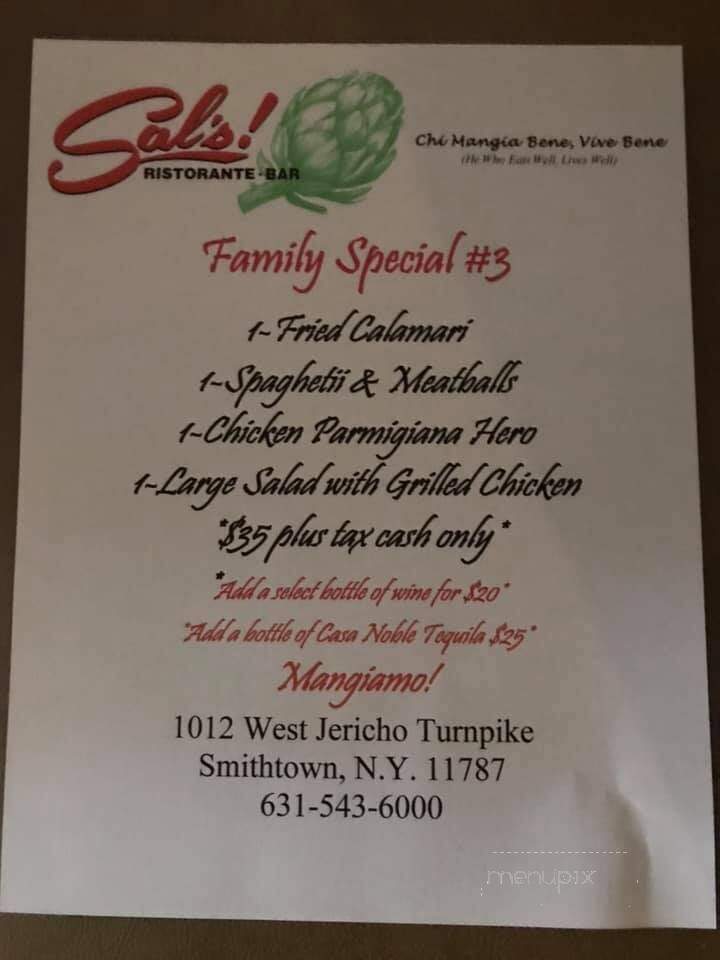 Sal's of Smithtown - Smithtown, NY menu_pic