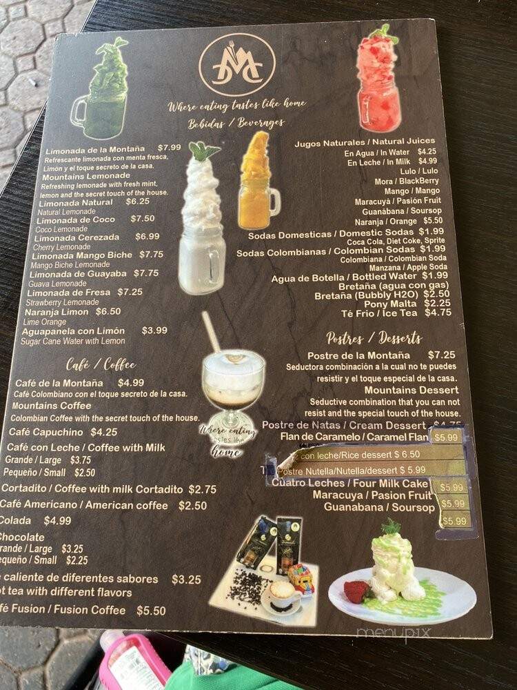 Colombian Mountains Cafe - Fort Lauderdale, FL menu_pic