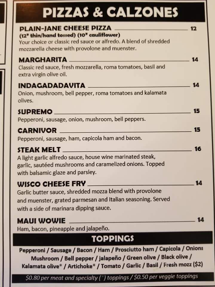 Aaron's Wines & Steins - Wisconsin Rapids, WI menu_pic