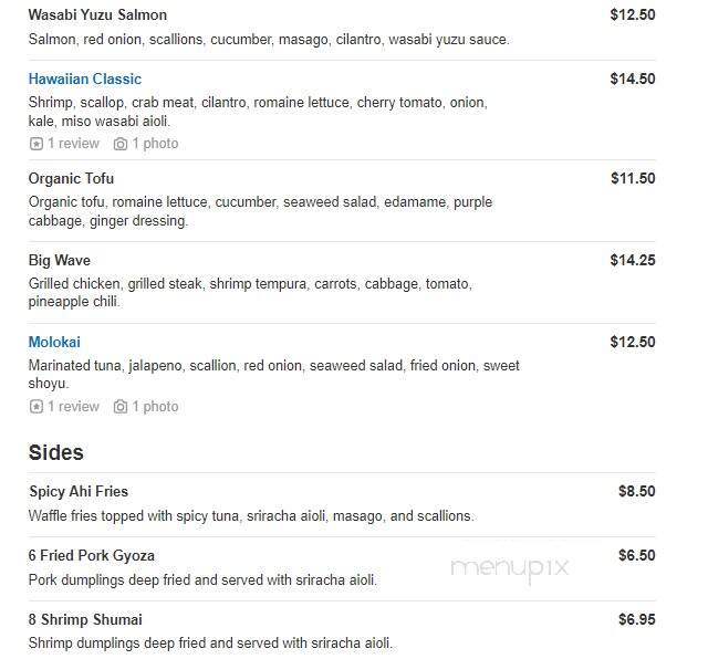 Yum Sushi Burrito & Poke - Johnson City, TN menu_pic