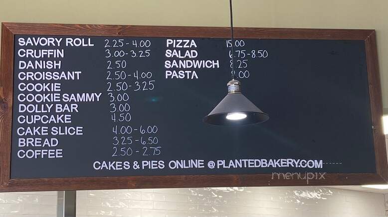 Planted Bakery - Fort Worth, TX menu_pic