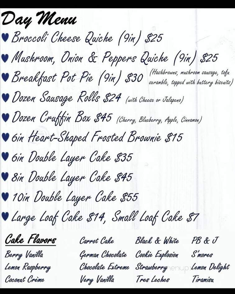 Planted Bakery - Fort Worth, TX menu_pic