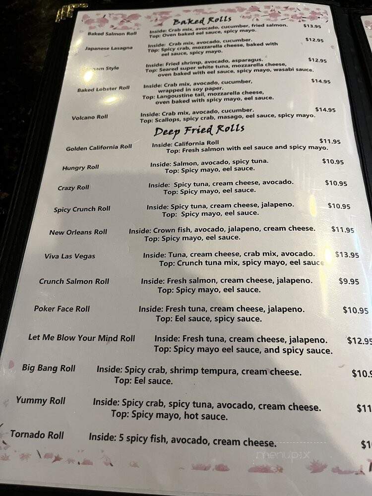 Asiana Sushi - Louisville, KY menu_pic