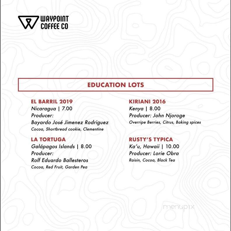 Waypoint Coffee - Saint Johns, MI menu_pic