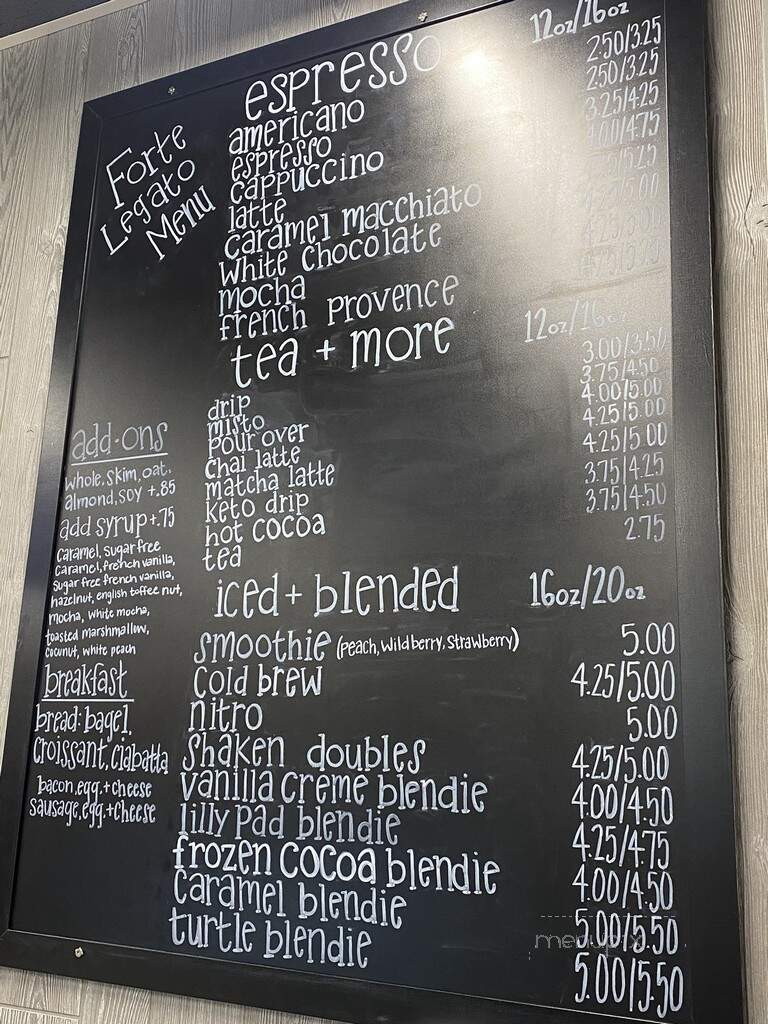 Forte Legato Coffee - Rock Hill, SC menu_pic