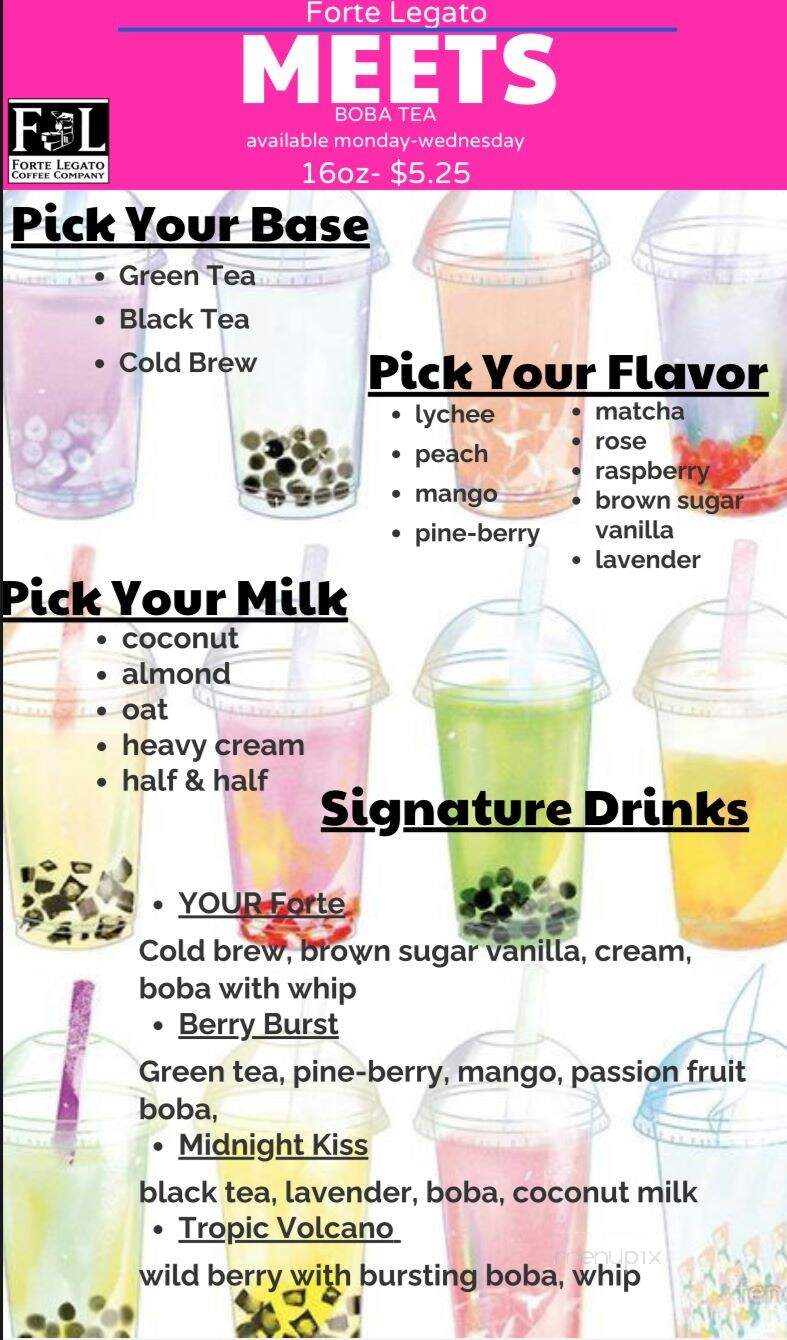 Forte Legato Coffee - Rock Hill, SC menu_pic