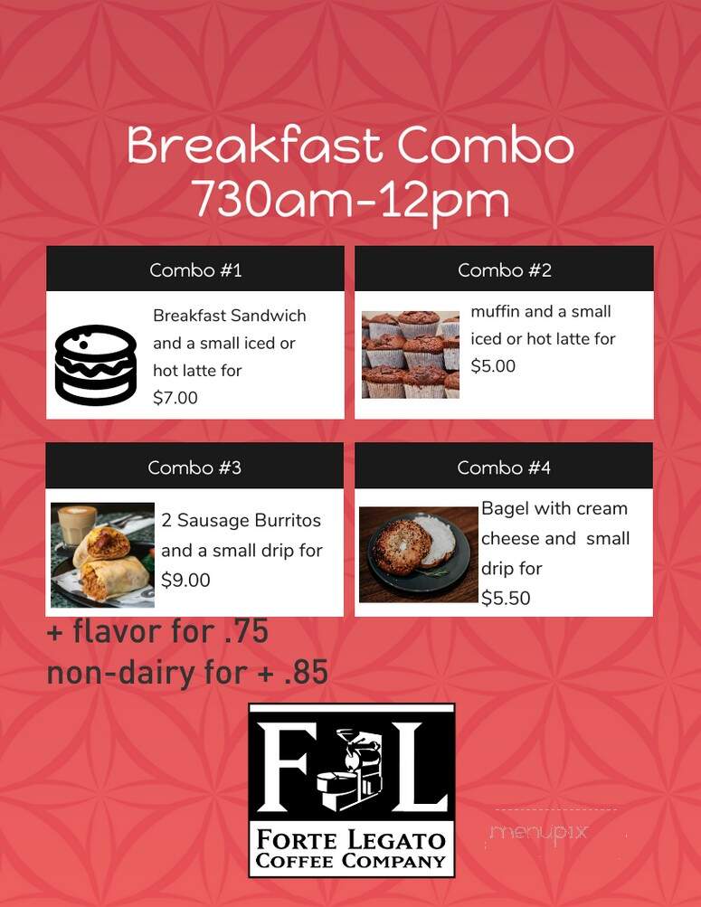 Forte Legato Coffee - Rock Hill, SC menu_pic