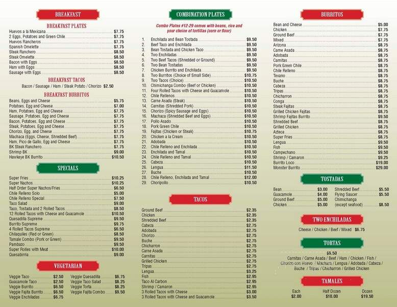 Gilberto's Mexican Taco Shop - Altoona, IA menu_pic