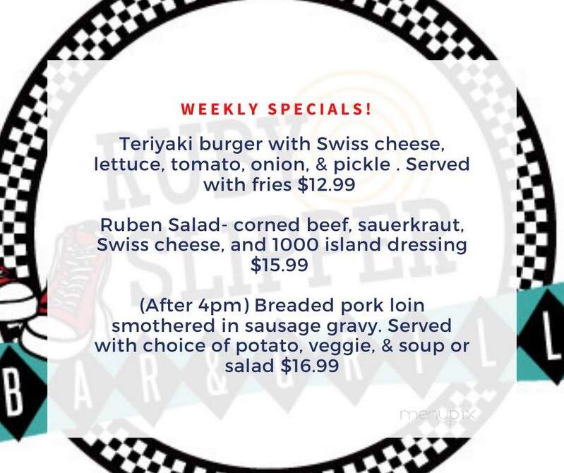 Ruby Slipper Bar and Grill - Port Orchard, WA menu_pic