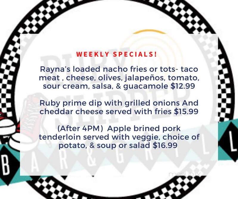 Ruby Slipper Bar and Grill - Port Orchard, WA menu_pic