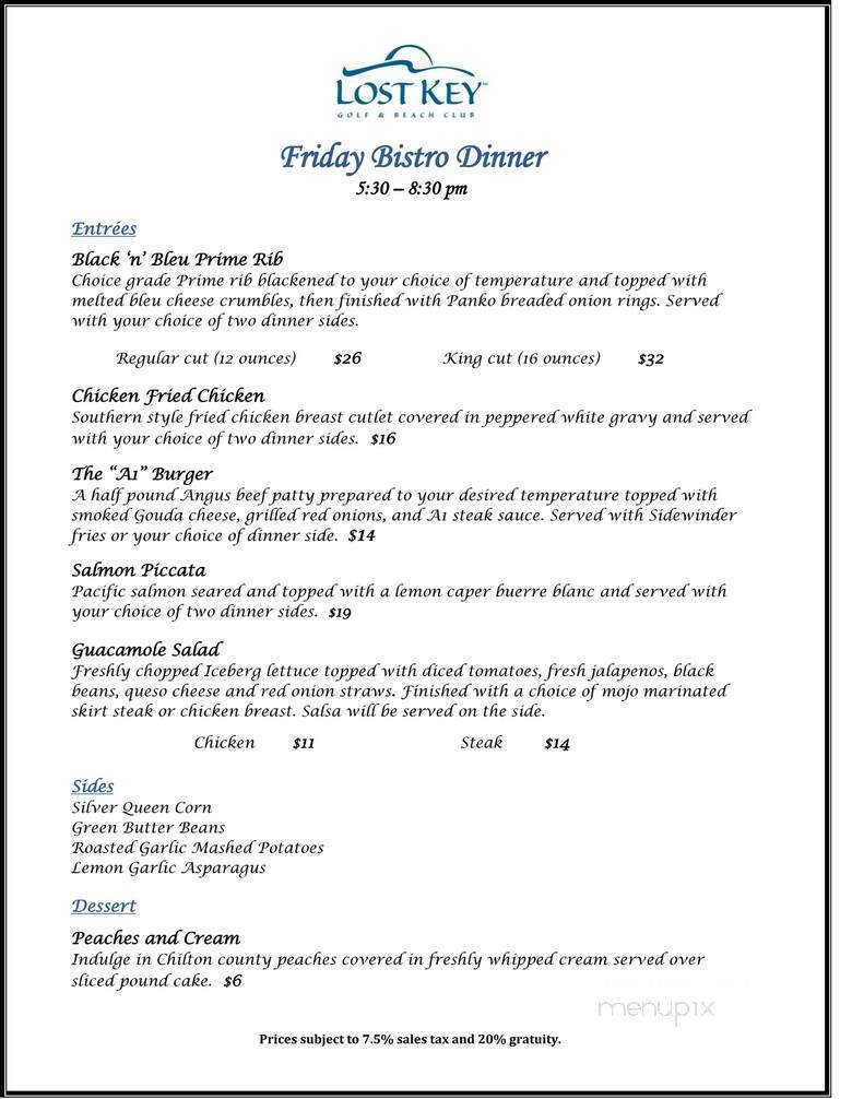 Lost Key Food - Pensacola, FL menu_pic