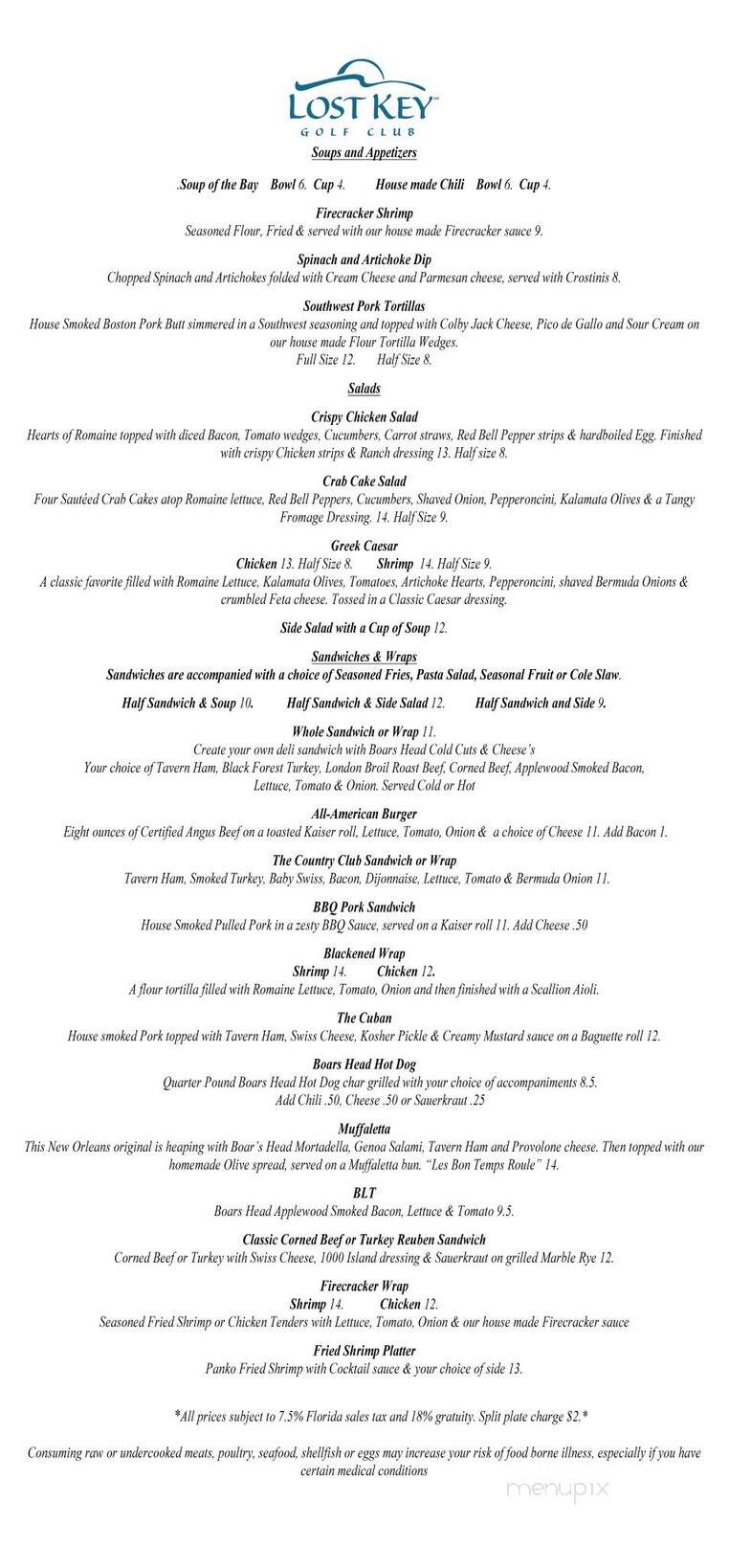 Lost Key Food - Pensacola, FL menu_pic