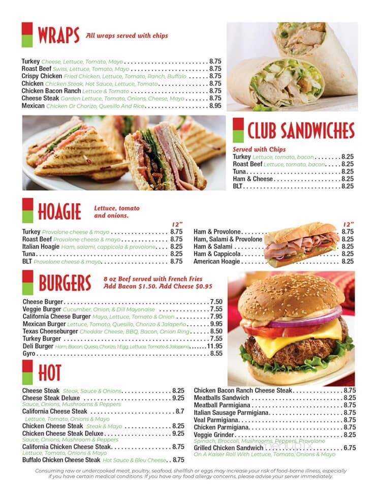 Limeport Deli and Cafe - Coopersburg, PA menu_pic