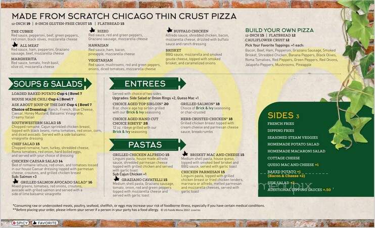 Brick and Ivy - Altoona, IA menu_pic