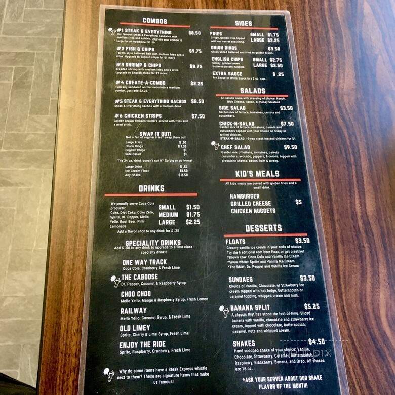 Steak Express - Provo, UT menu_pic